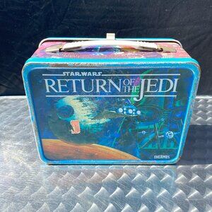 Vintage 1983 Star Wars: Return of the Jedi Metal Lunch Box by Thermos Lucas Film